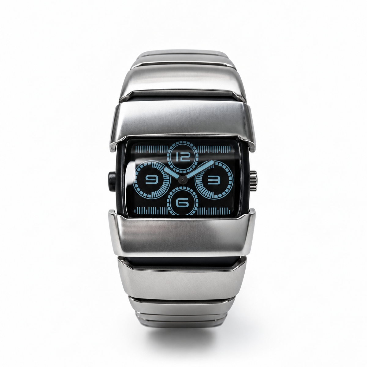 Analog Blue Silver